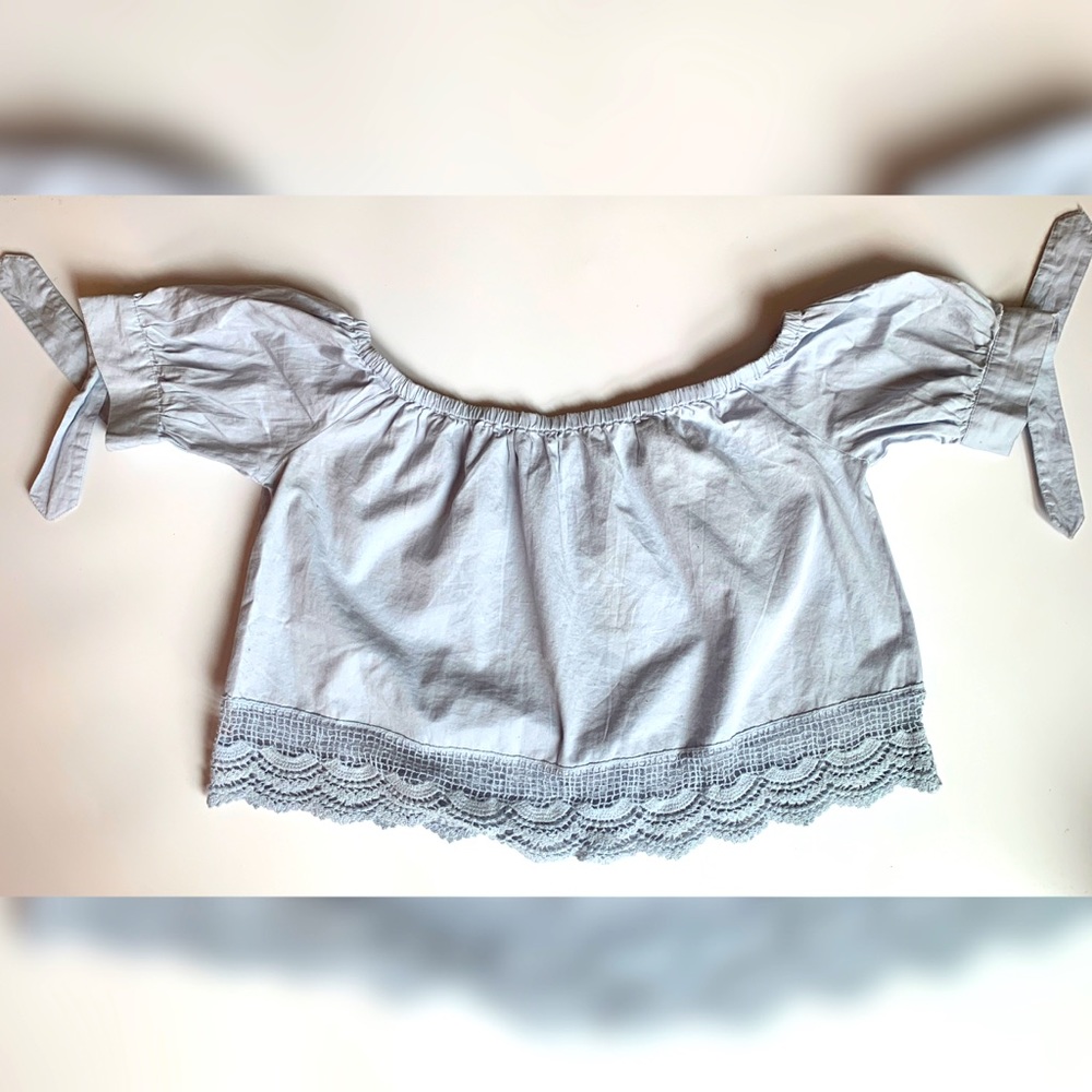 Fun & Flirt off the shoulder crop top